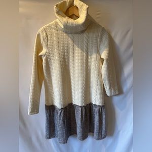 NWOT- THML cream dress with grey skirt